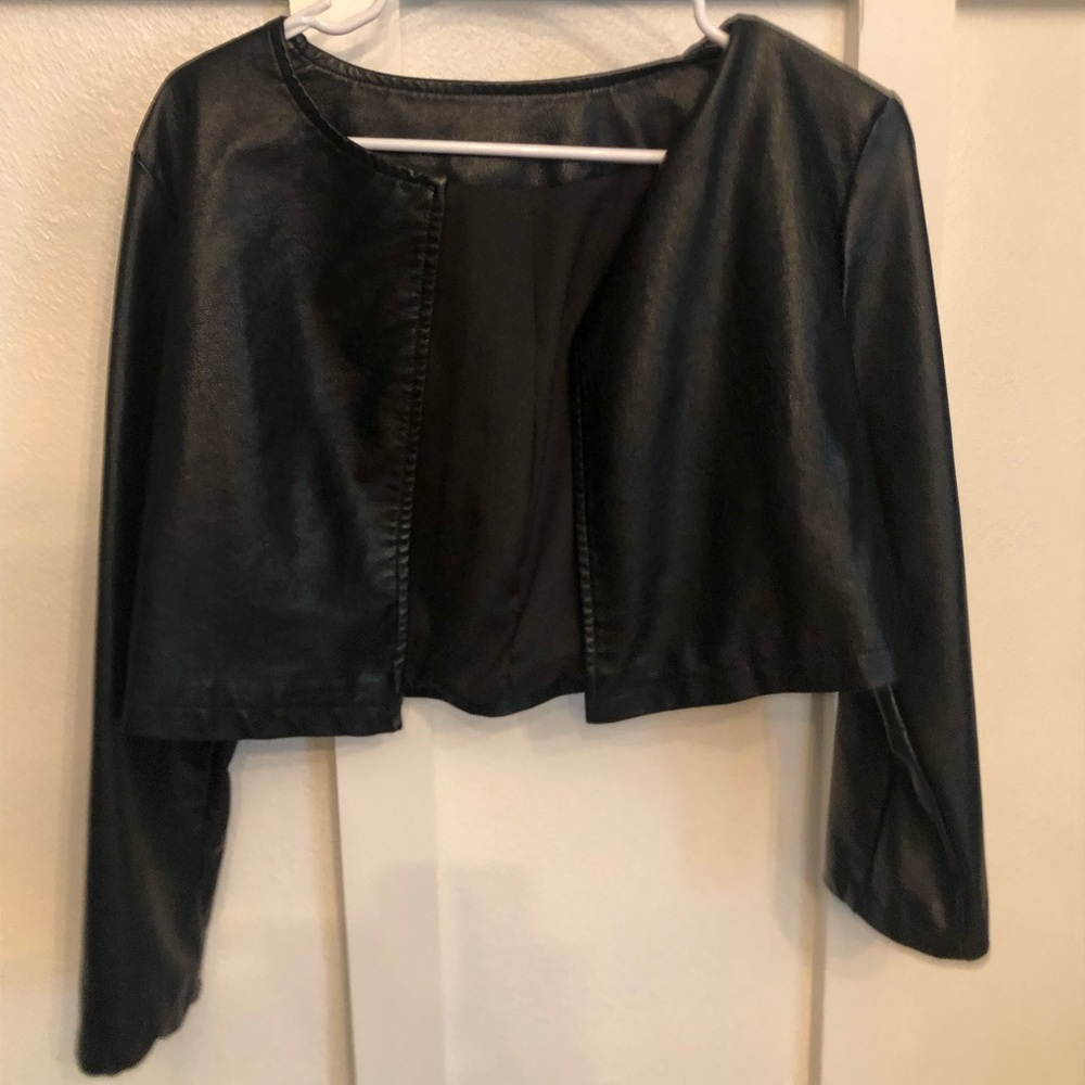 Leather shein jacket